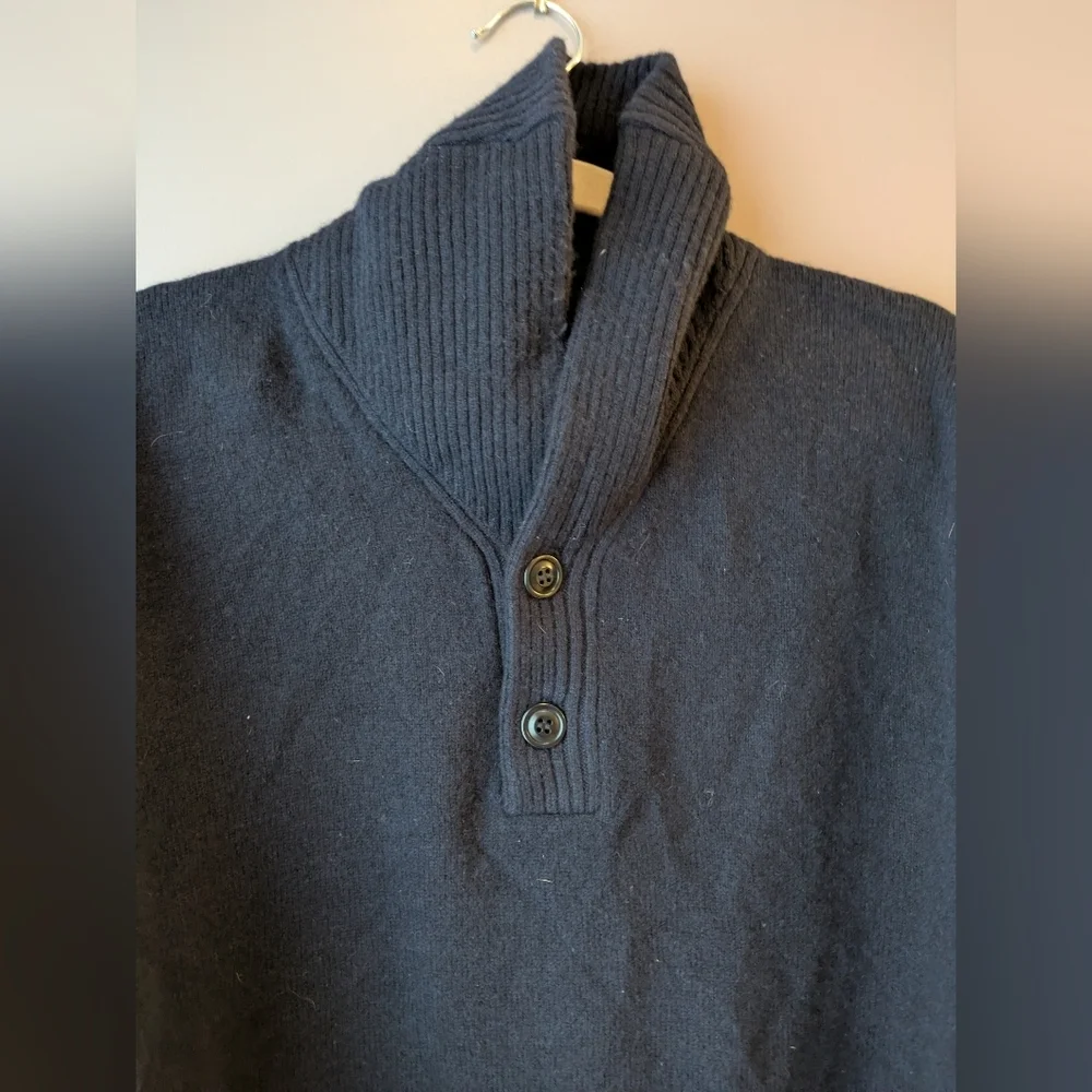 J. Crew Men's Shawl Neck Lambs Wool Pullover M